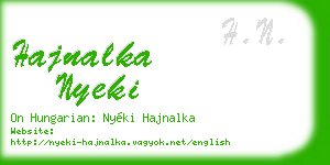 hajnalka nyeki business card
