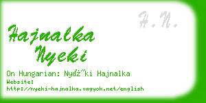 hajnalka nyeki business card